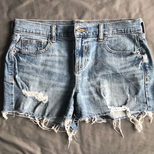 Old Navy Boyfriend Distressed Cutoff Denim Shorts